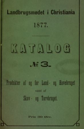 Gårdbruker Tollef N Svenkerud fra Nes’ salg av meieriprodukter ved Det Almindelige norske Landbrugsmøde i Christiania i&nbsp;1877