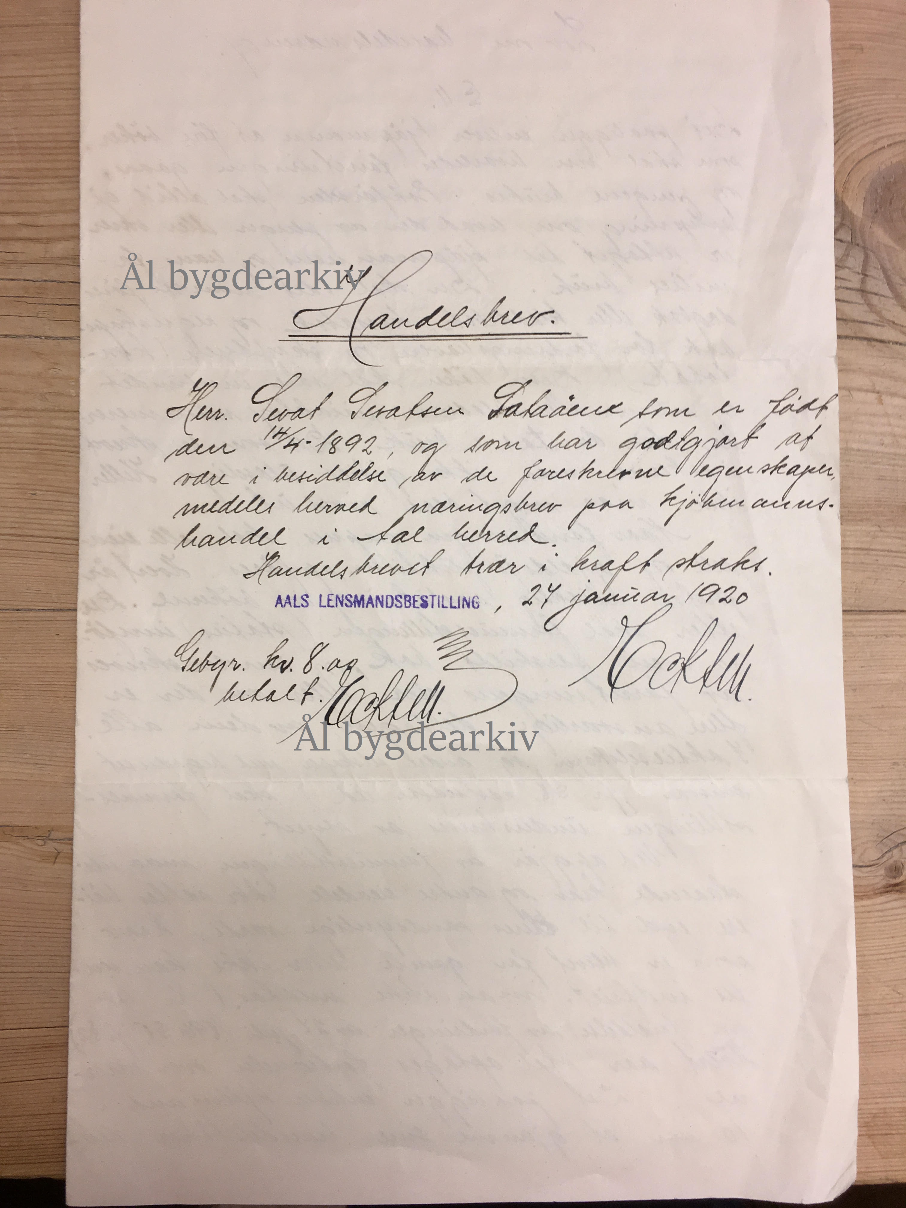 handelsbrev sataøen