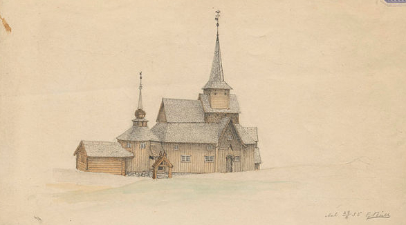 Teikningar av Ål&nbsp;stavkirke
