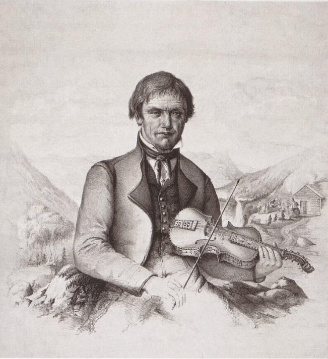 Da Myllarguten spilte for ålingen Svein Halvorsgard i Drammen i&nbsp;1871