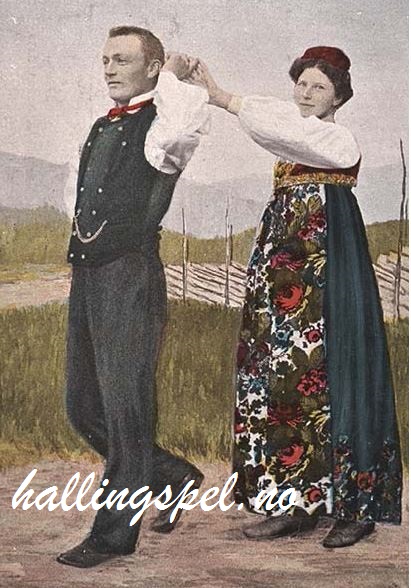 To sjeldne bilder av&nbsp;hallingdansere